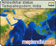 Ambedkhar statue satellite map