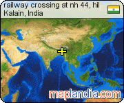 railway crossing at nh 44, hil satellite map