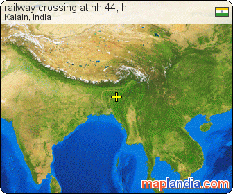 railway crossing at nh 44, hil satellite map