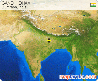 GANDHI DHAM satellite map