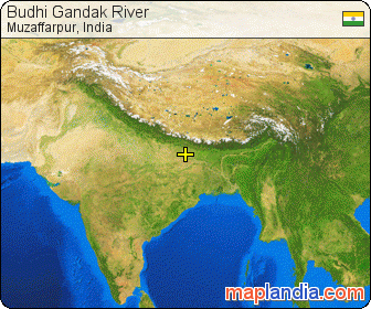 Budhi Gandak River satellite map