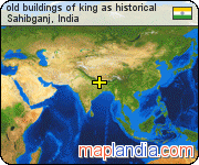 old buildings of king as historical satellite map