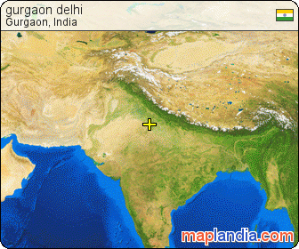 gurgaon delhi satellite map