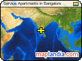 Service Apartments in Bangalore satellite map