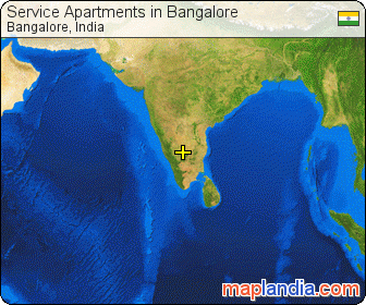 Service Apartments in Bangalore satellite map