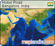 Hosur Road satellite map