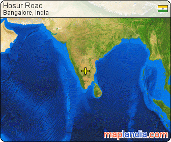 Hosur Road satellite map