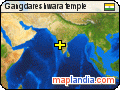 Gangdareshwara temple satellite map