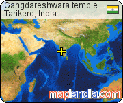Gangdareshwara temple satellite map