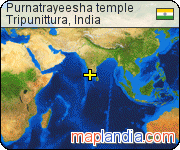 Purnatrayeesha temple satellite map