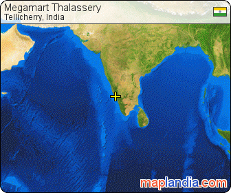 Megamart Thalassery satellite map