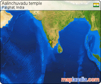 Aalinchuvadu temple satellite map