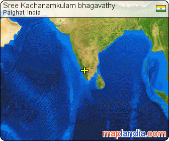 Sree Kachanamkulam bhagavathy  satellite map