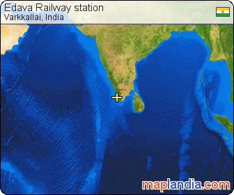 Edava Railway station satellite map