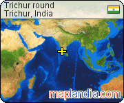 Trichur round satellite map