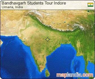 Bandhavgarh Students Tour Indore satellite map