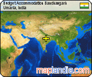 Budget Accommodation Bandhavgarh satellite map