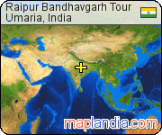 Raipur Bandhavgarh Tour satellite map
