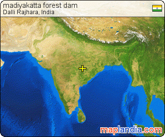 madiyakatta forest dam satellite map