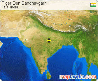Tiger Den Bandhavgarh satellite map