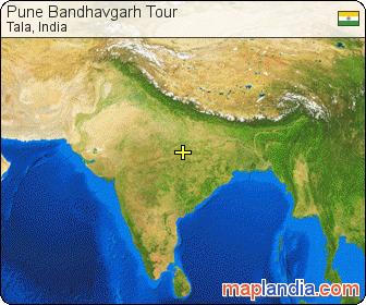 Pune Bandhavgarh Tour satellite map