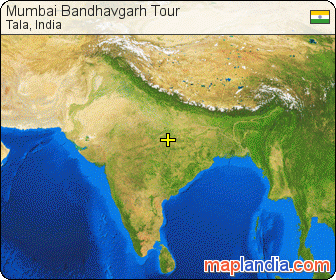 Mumbai Bandhavgarh Tour satellite map