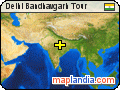 Delhi Bandhavgarh Tour satellite map