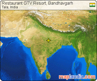 Restaurant GTV Resort, Bandhavgarh satellite map