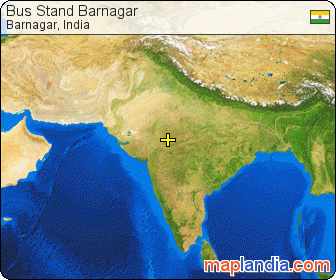 Bus Stand Barnagar satellite map