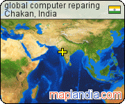 global computer reparing satellite map