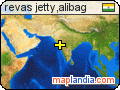 revas jetty,alibag satellite map