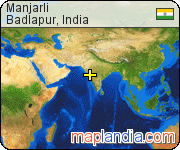 Manjarli satellite map