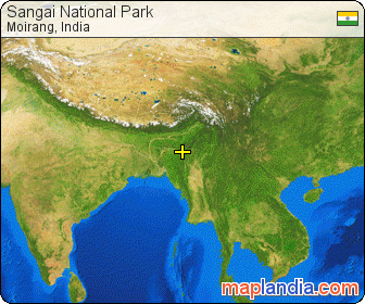 Sangai National Park satellite map