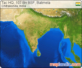 Tac HQ, 107 Bn BSF, Balimela  satellite map