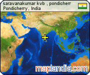saravanakumar kvb , pondicherr satellite map