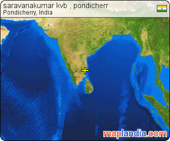 saravanakumar kvb , pondicherr satellite map