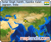 Avtar Singh Kainth, Kaonke Kalan satellite map