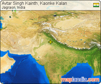 Avtar Singh Kainth, Kaonke Kalan satellite map
