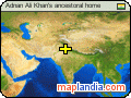 Adnan Ali Khan's ancestoral home satellite map