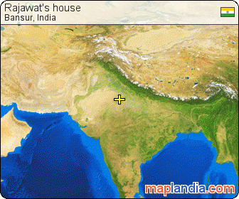 Rajawat's house satellite map