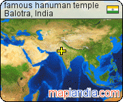 famous hanuman temple satellite map