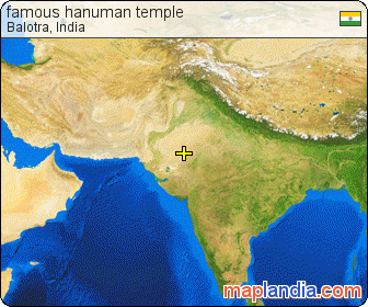 famous hanuman temple satellite map