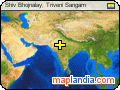 Shiv Bhojnalay, Triveni Sangam satellite map