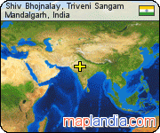 Shiv Bhojnalay, Triveni Sangam satellite map