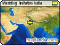 Wedding Invitation India satellite map