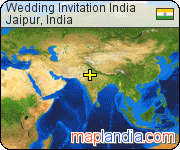 Wedding Invitation India satellite map