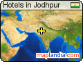 Hotels in Jodhpur satellite map