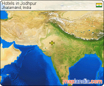 Hotels in Jodhpur satellite map