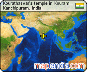 Kourathazvar's temple in Kouram satellite map