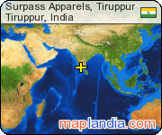 Surpass Apparels, Tiruppur satellite map
